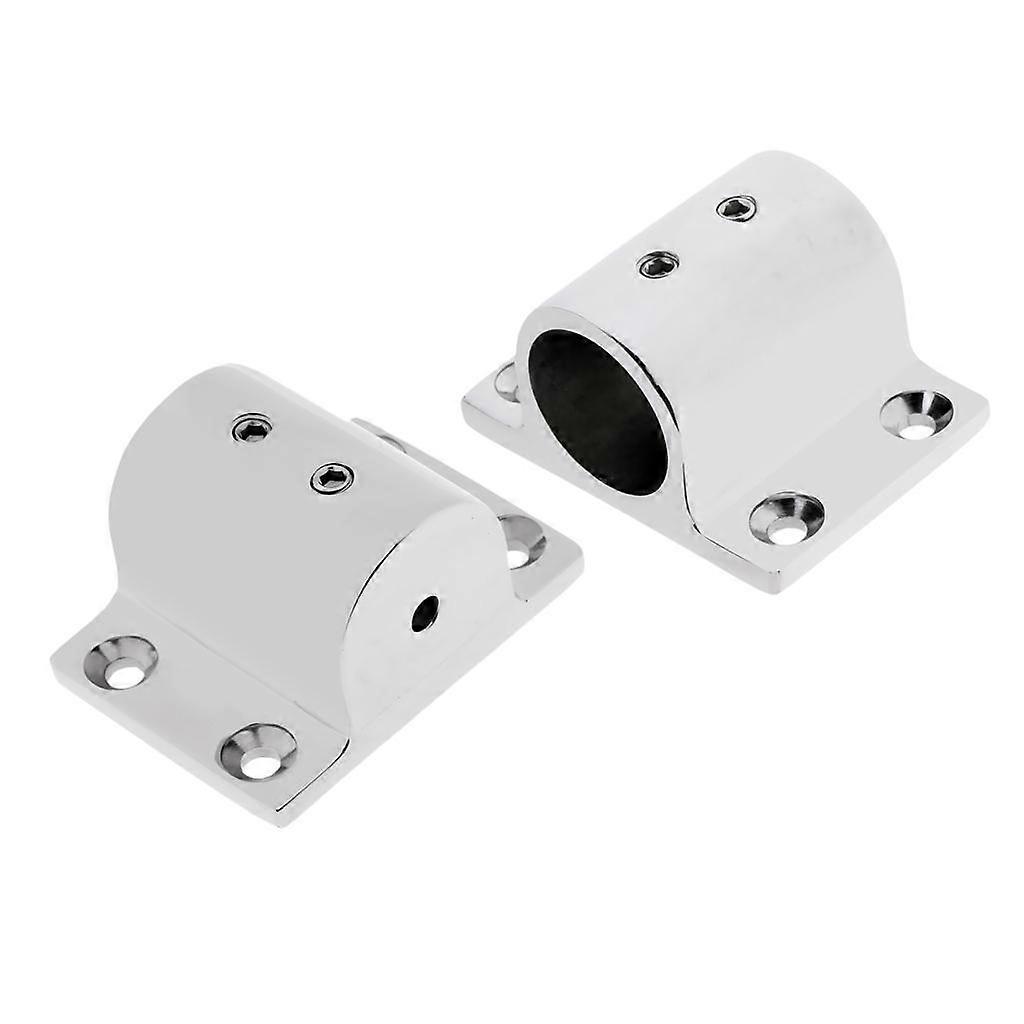 2Pcs Hand Rail Fitting 90 Degree Rectangle Base Mount Hardware for 1" Tube