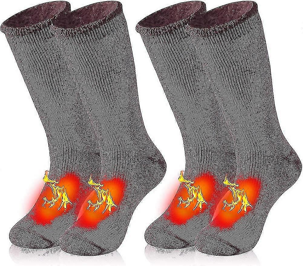 Calze termiche calde, stivali foderati in pelliccia invernale unisex Calze riscaldate isolate spesse