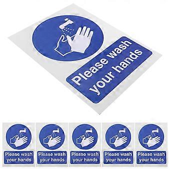 Wash Sticker Hand Wash Stickers - 6pcs Washed Out Poster Hand Protection Signs ...