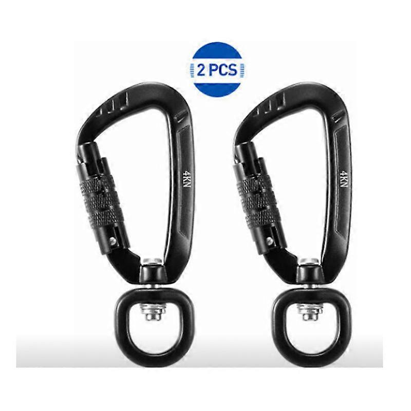 360 rotating carbinhake, 2 pcs, black