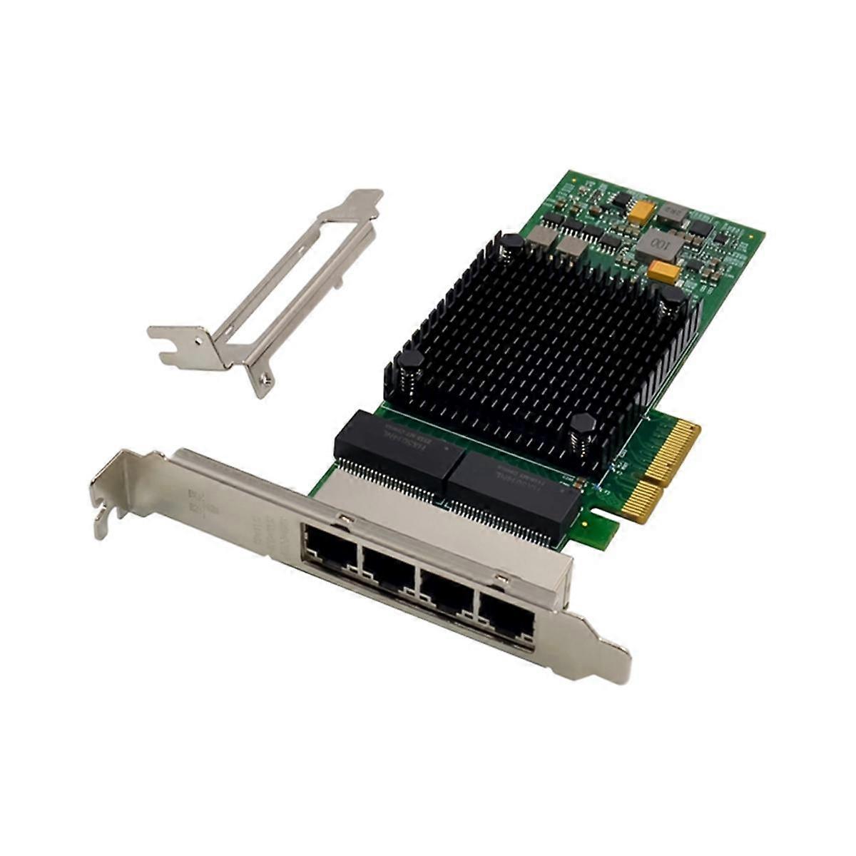 بطاقة شبكة خادم جيجابت I350-T4 PCI-E X4 بطاقة شبكة خادم جيجابت بأربعة منافذ RJ45 جيجابت