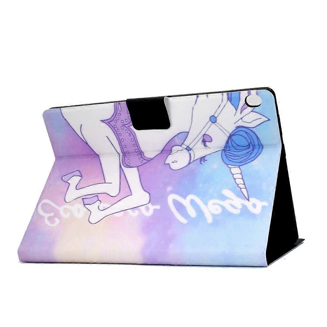 For Lenovo Tab M10 HD Colored Pattern Leather Case