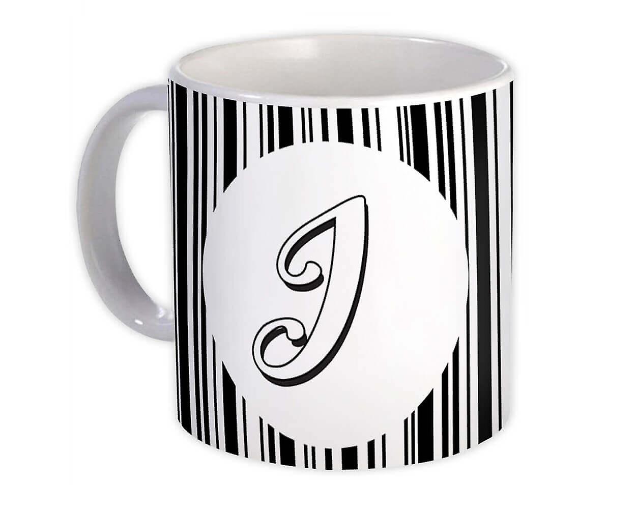 Presentmugg: Monogram bokstav I alfabet