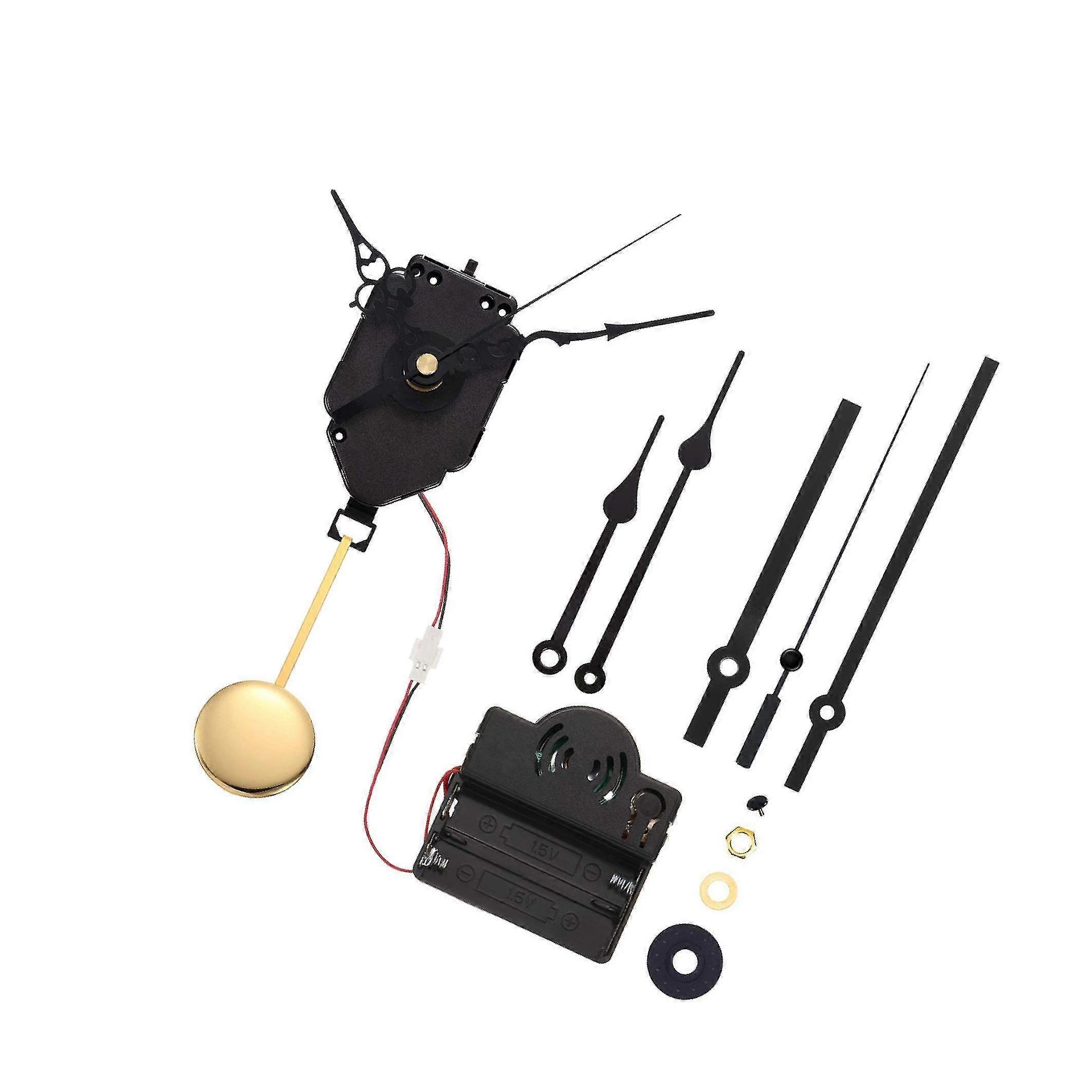 Pendulum Clock Movement Replacement Diy W/ 3 Pairs Hands & Pendulum