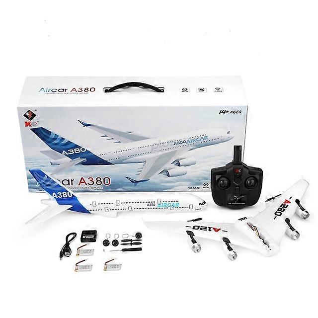 XK A120 RC Plane 3CH 2.4G EPP Remote Control Machine Airplane Fixed-wing RTF A380 RC Aircraft Model Outdoor Toy for Kids