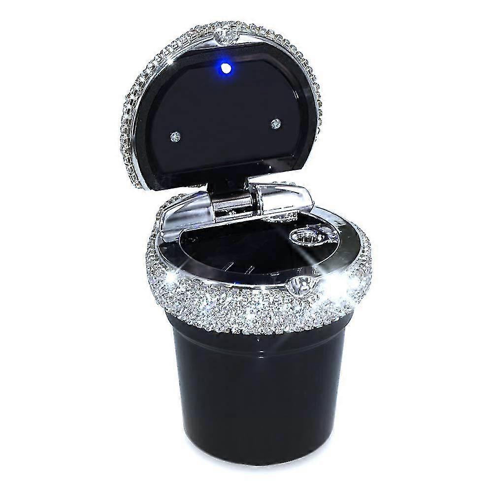 Car Cigarette Ashtray With Blue Led Light Indicator Portable