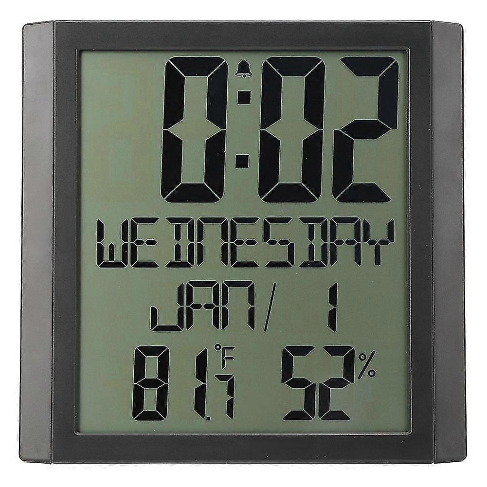 Multifunctional Electronic Wall Clock with Temperature and Humidity Meter