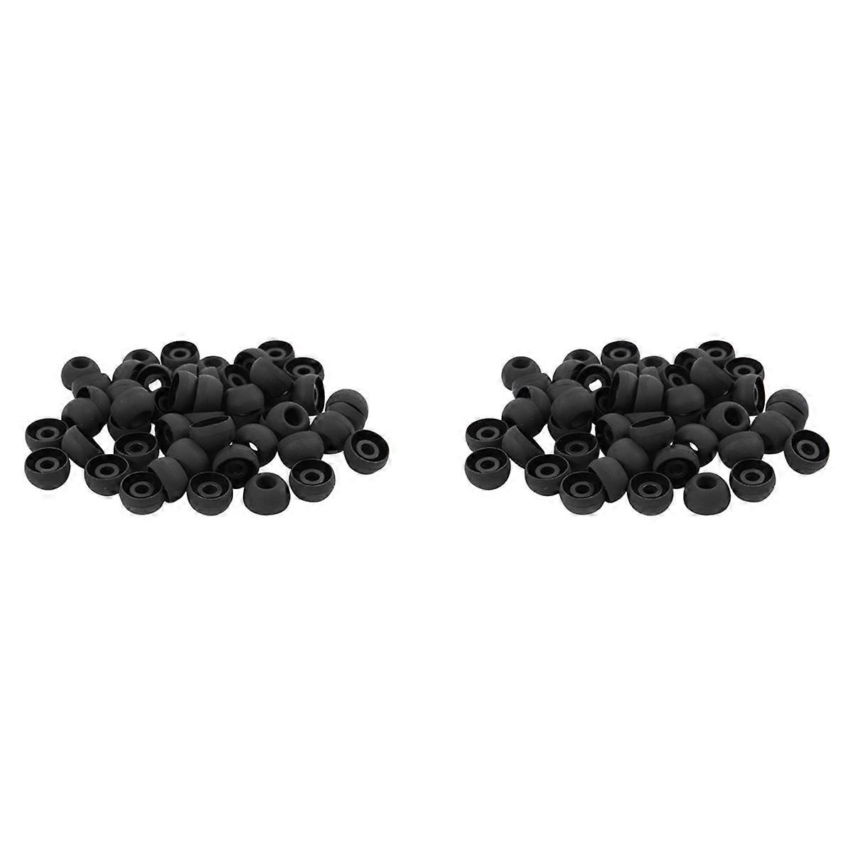 100 pcs noir écouteurs écouteur dans l’oreille écouteurs embout couvercle remplacement