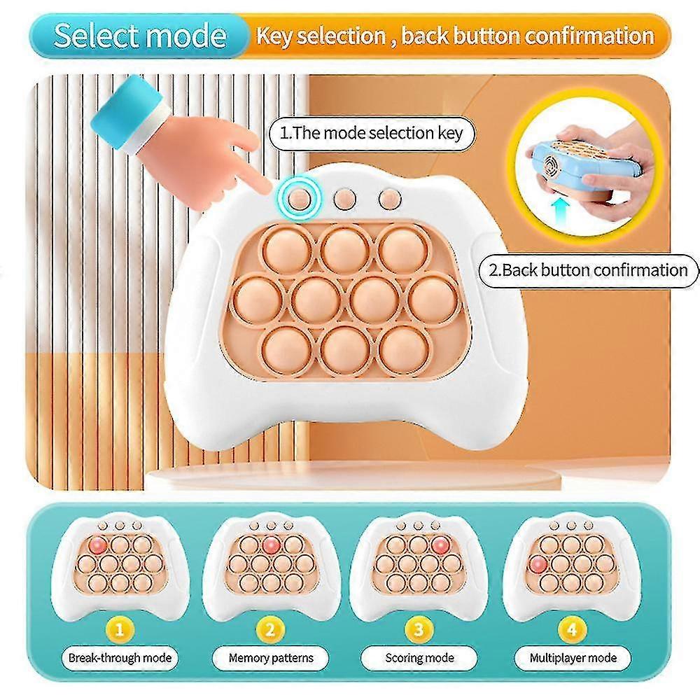 Juego De Burbujas Con Luz Pop Para Niños Y Niñas, Juguete Portátil Con Asa, Regalo Para Aliviar El Estres