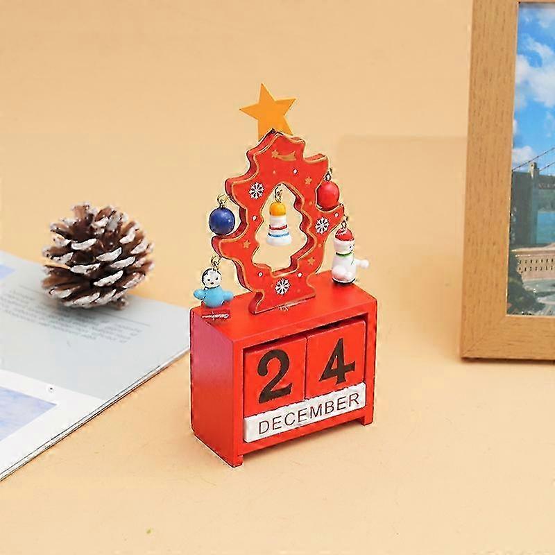 Christmas Eve Desktop Calendar Ornament Calendar Tree Red