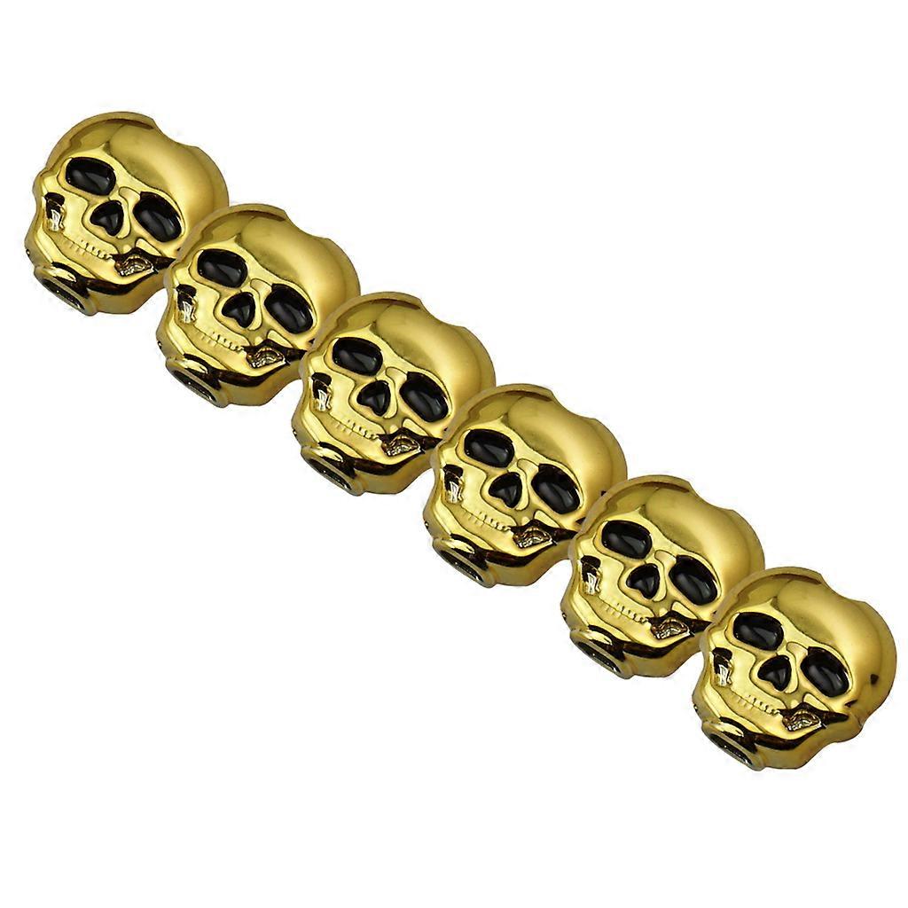 6 Pieces Skull Shape Buttons Classical Guitar Tuning Peg Key Tuner Button