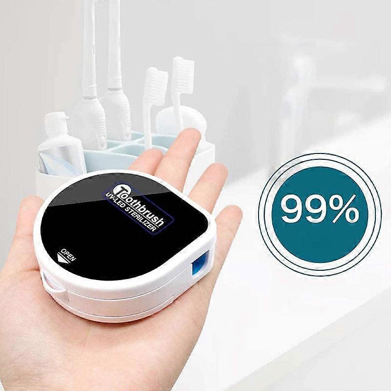 Portable toothbrush disinfection box white