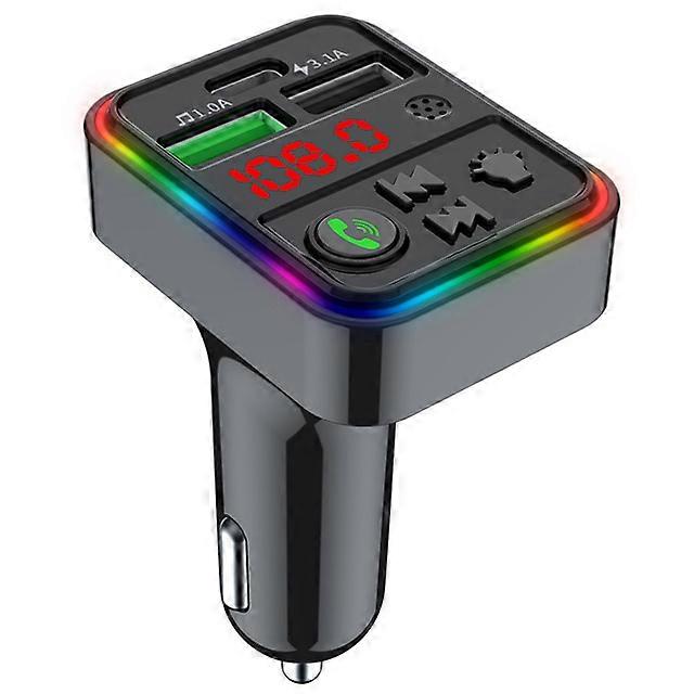 FM Transmitter U Disk Car MP3 Player Type C PD 25W QC3.0 USB Fast Phone Charger Bluetooth 5.0 Hands Free Car Kit