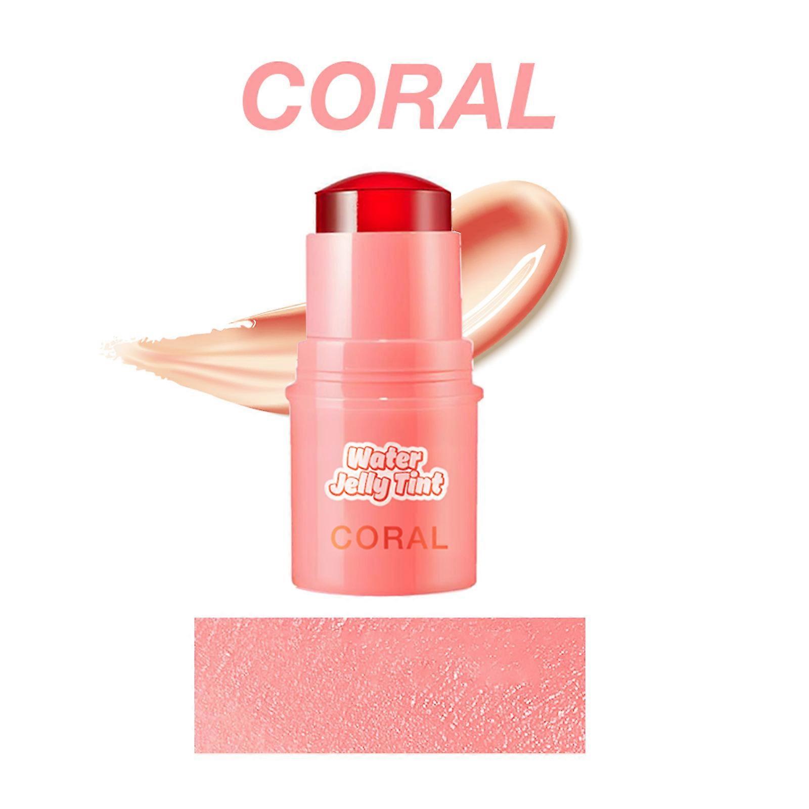 Water Jelly Tint Stick, Jelly blush Stick, 2 σε 1 Cooling Water Jelly Tint Sheer Lip &; Cheek Stain - Οικοδομήσιμο φινίρισμα ακουαρέλας