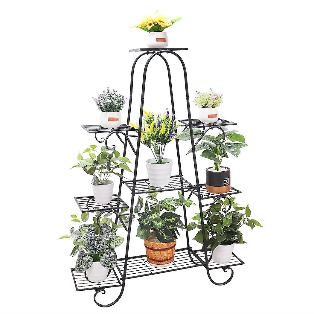 9 Pots Iron Flower Plant Shelf