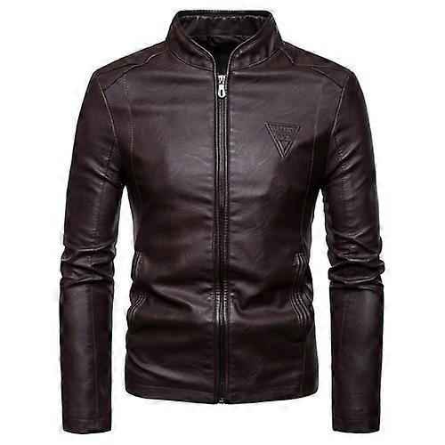 Faux Leather Men's Jacket: Slim Fit and Perfect for Spring and AutumnMotorcycle ClothesAffordable, High Quality, Match2023 New