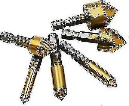 6 Pcs Countersink Drill Bit, Countersink Drill Bit Set Center Countersink Bits For Wood Quick Change