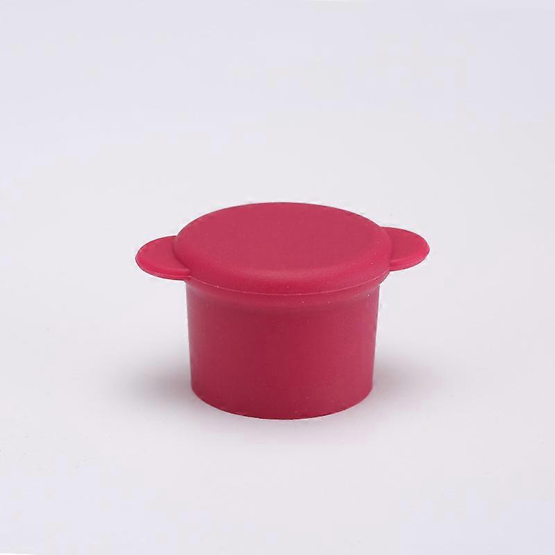 3pcs Red Wine Bottle Caps Silicone Bottle Caps Cork Seal Caps Reusable (Rose Red)