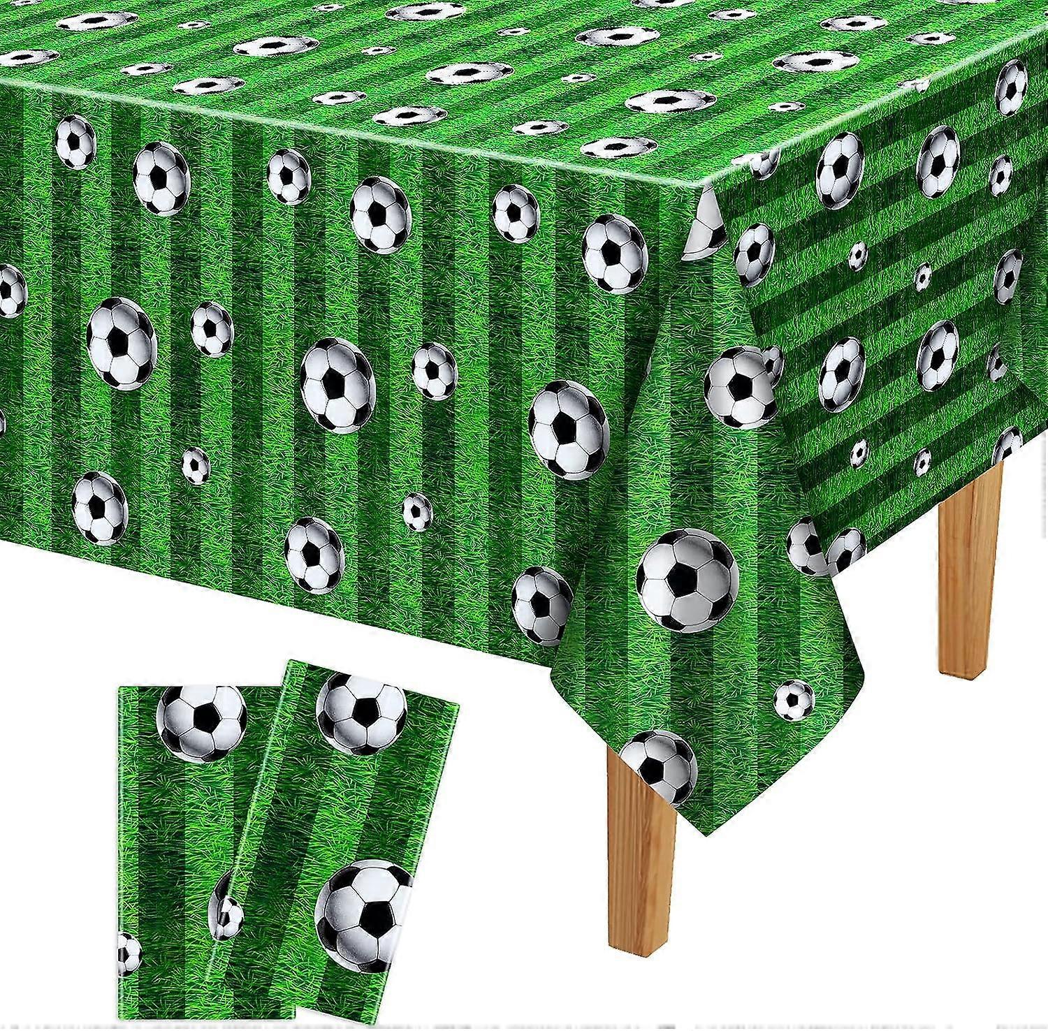 2 PCS Football Table Cloth, Soccer Ball Pattern Tablecloth Football Table Covers