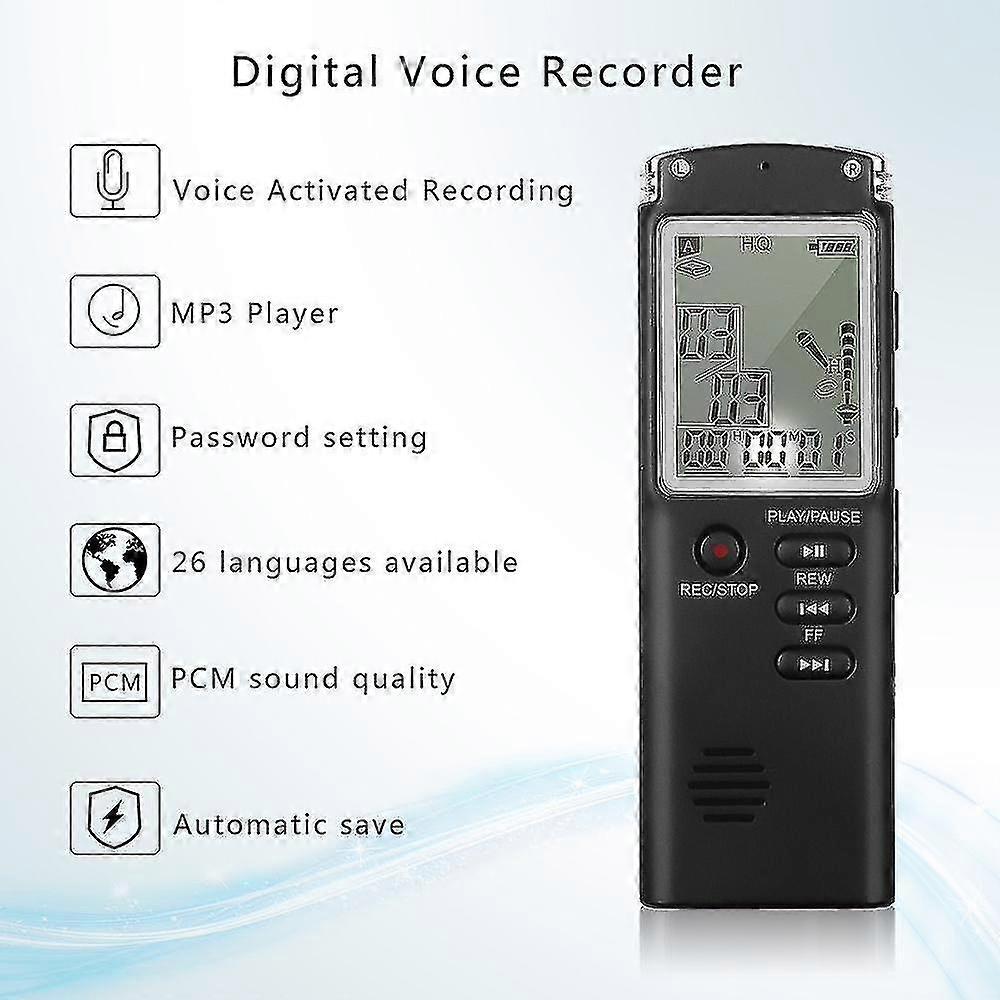 Recorder Voice Audio Professional 16gb Hours Dictaphone