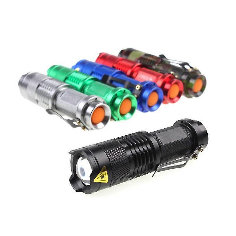 zoom mini sk68 torch portable torch camping light pen clip lightred