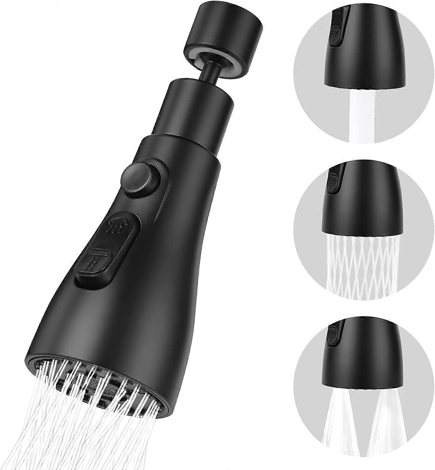 بالوعة المطبخ البخاخ 360 درجة صنبور ، 3 أوضاع فوهة صنبور المطبخ مع مهوية ، بالوعة المطبخ خلاط الحنفية الدورية رأس الصنبور ، عالمي قابل للتعديل 