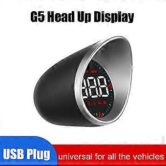 Digital Alarm Set Auto Accessories Speedometer RPM MPH Car Head Up Display LED Backlight GPS Compass USB HUD G5 Universal