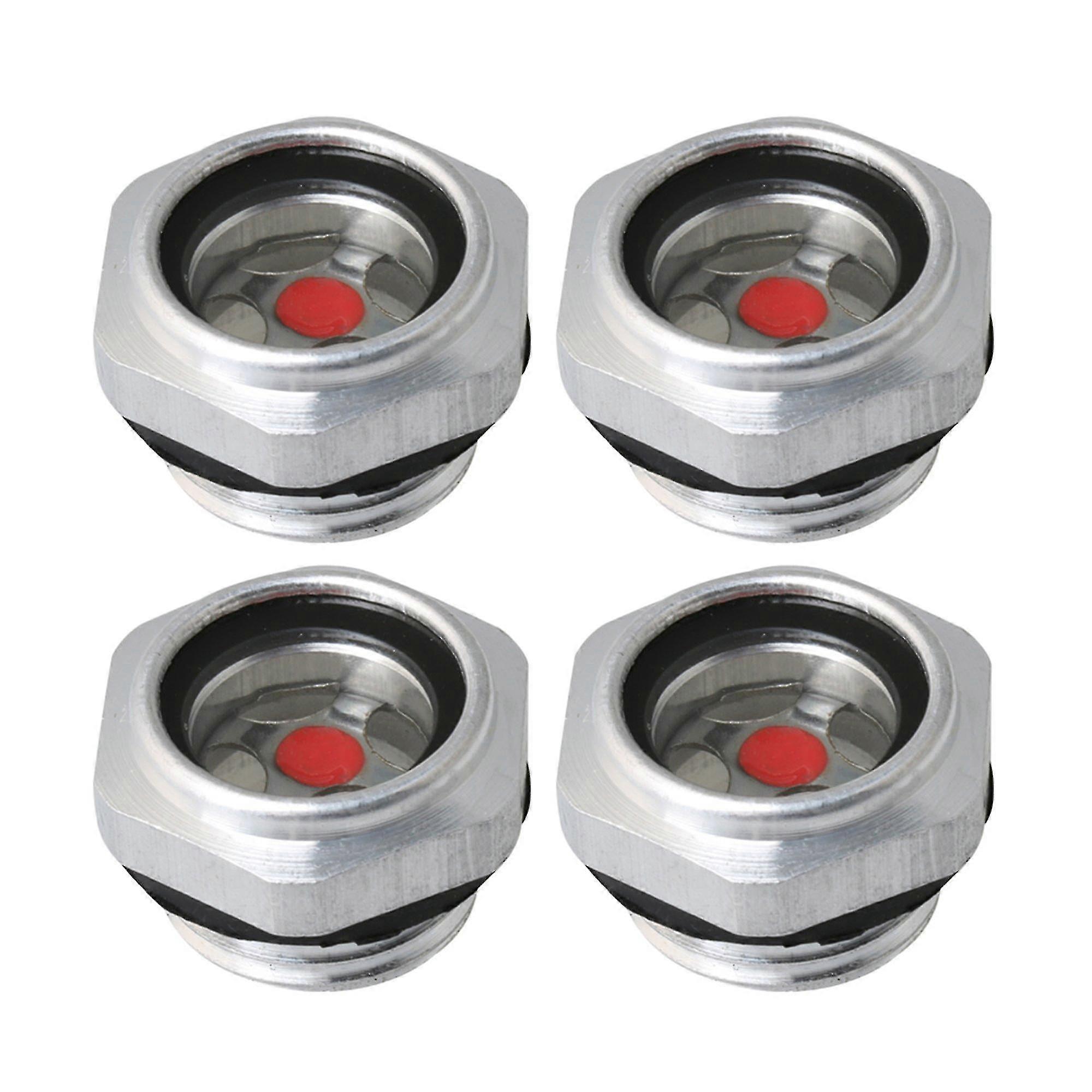 G1/2 maschio filettatura testa esagonale testa olio mirino vetro per compressore d'aria set di 4