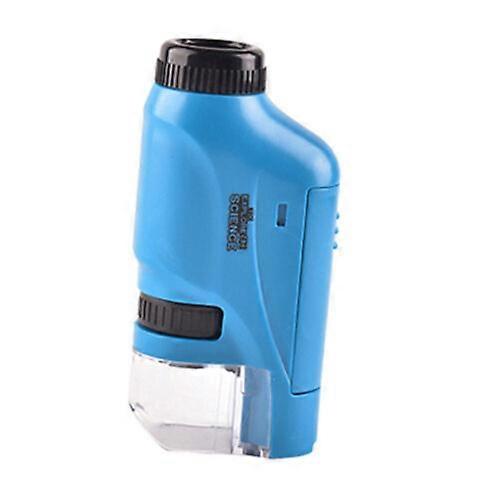 Home Pocket Microscope Kit 60X-120X Handheld Microscope with LED Light for Kids