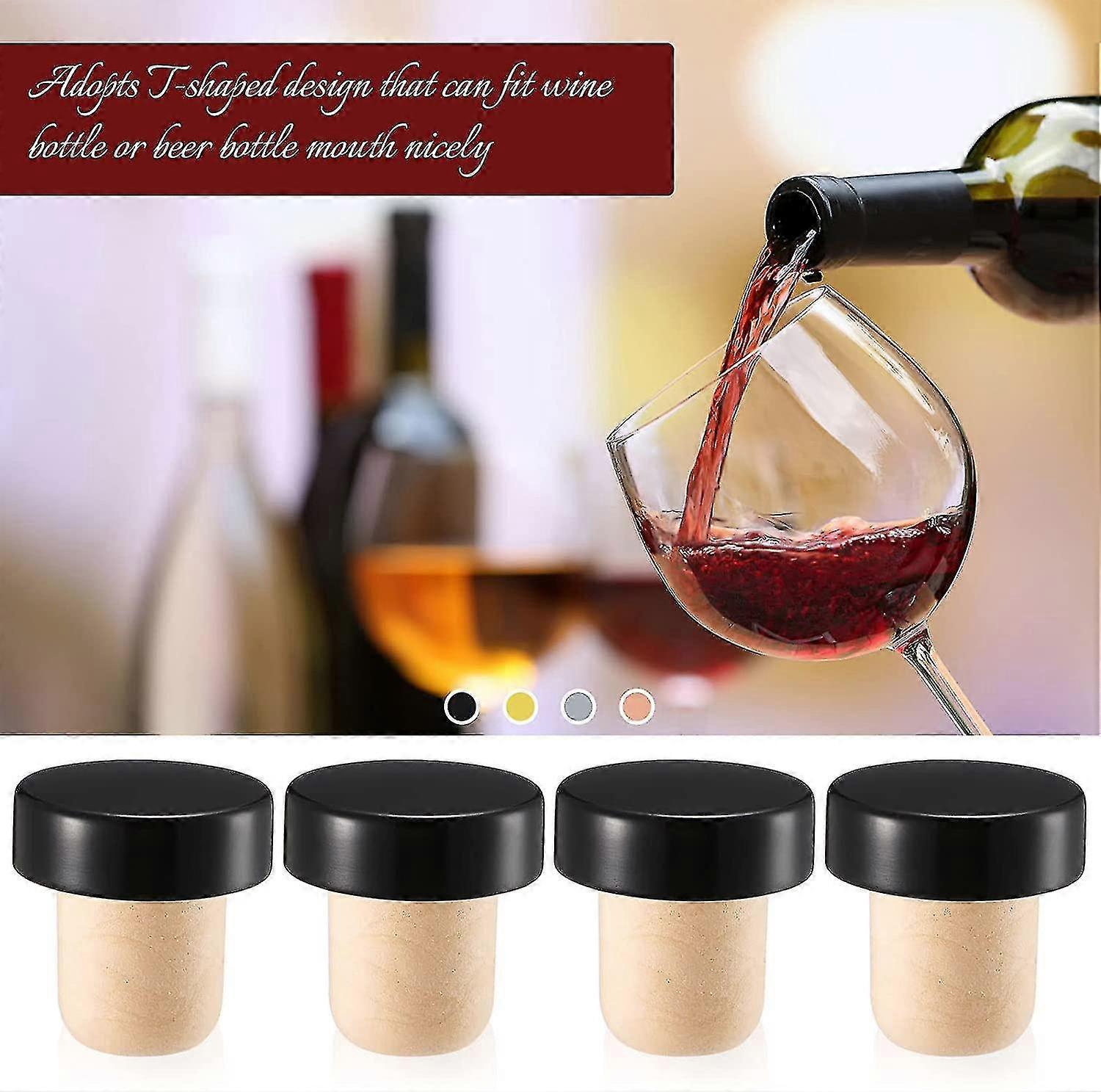 24pcs T-shaped Stopper Reusable Wine Bottle Stopper Sealing Plug