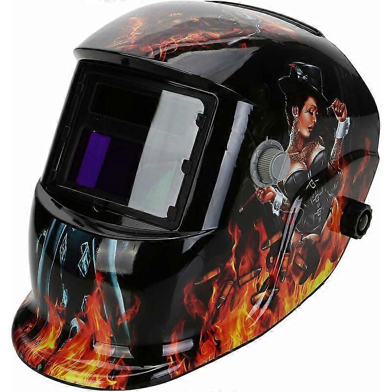 Automatic Welding Helmet - Welding Mask with 2 Lenses and 2 DIN9-13 Adjustable Shade Filter Sensors for MIG TIG MAG Arc Welding [Energy Class A+++]