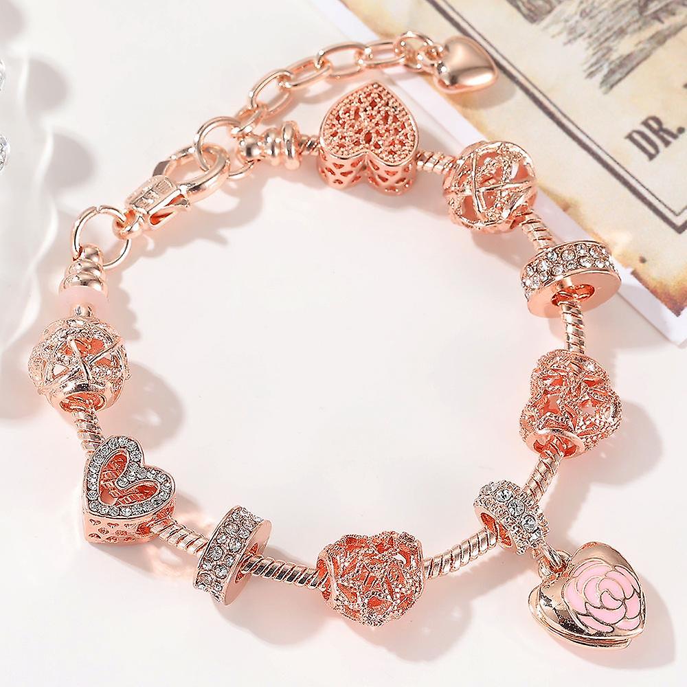 甘い女の子は釉薬ビーズの花のブレスレット女の子のためのクリスマス子供の日の贈り物を着色しました