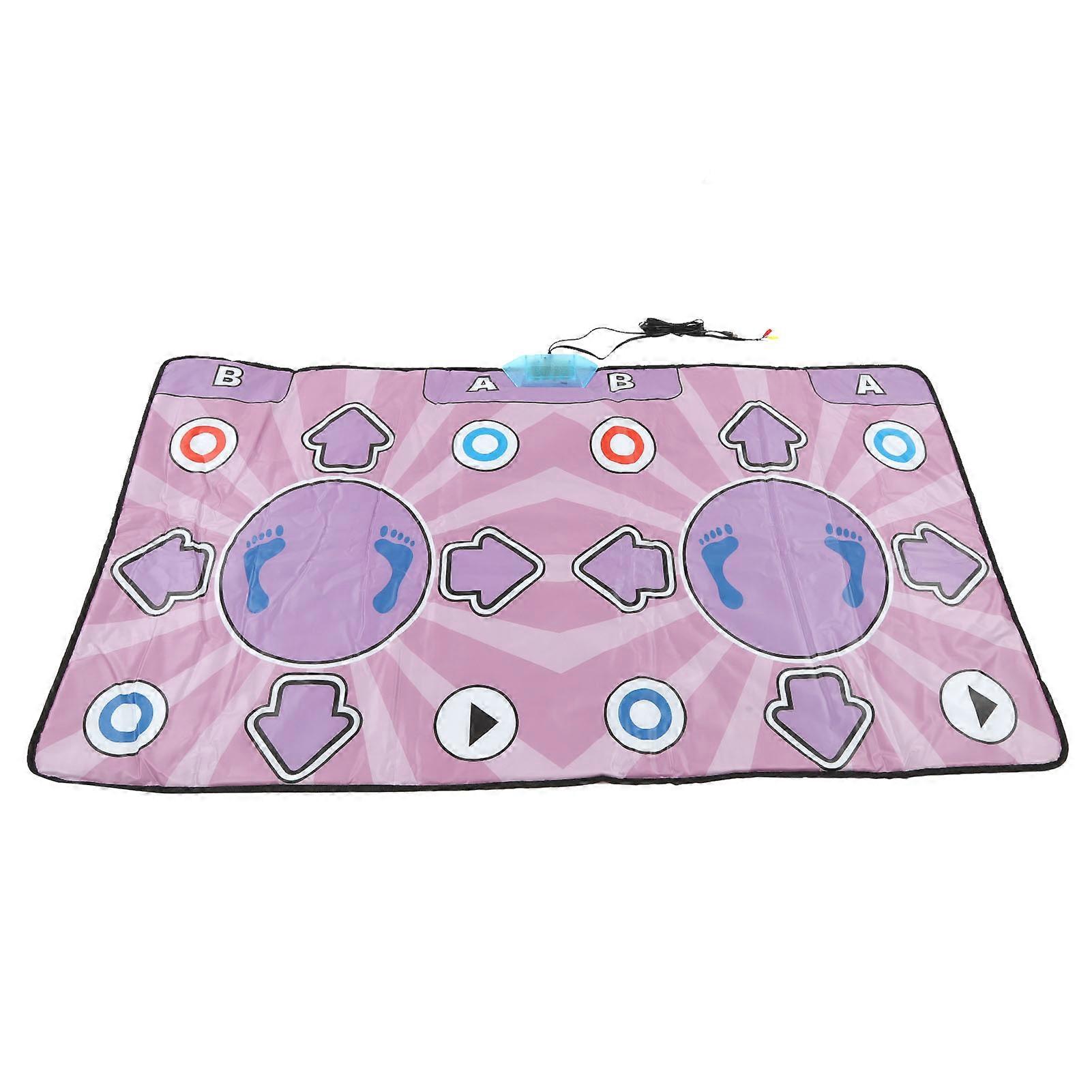 Double Dance Mat High Sensitivity Improve Coordination Electronic Dancing Pad with AV USB Interface English