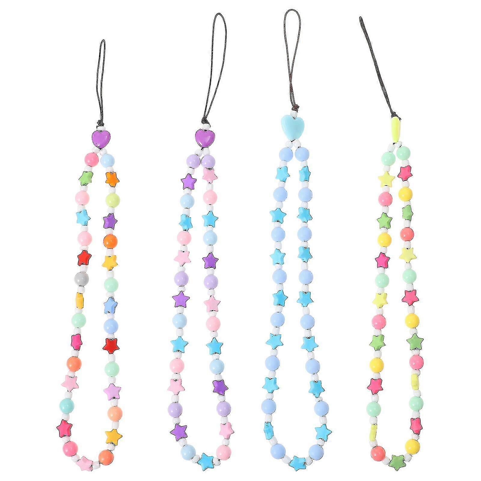 4pcs Phone Chains Wrist Lanyards Camera Hanging Ropes (assorted  Color)