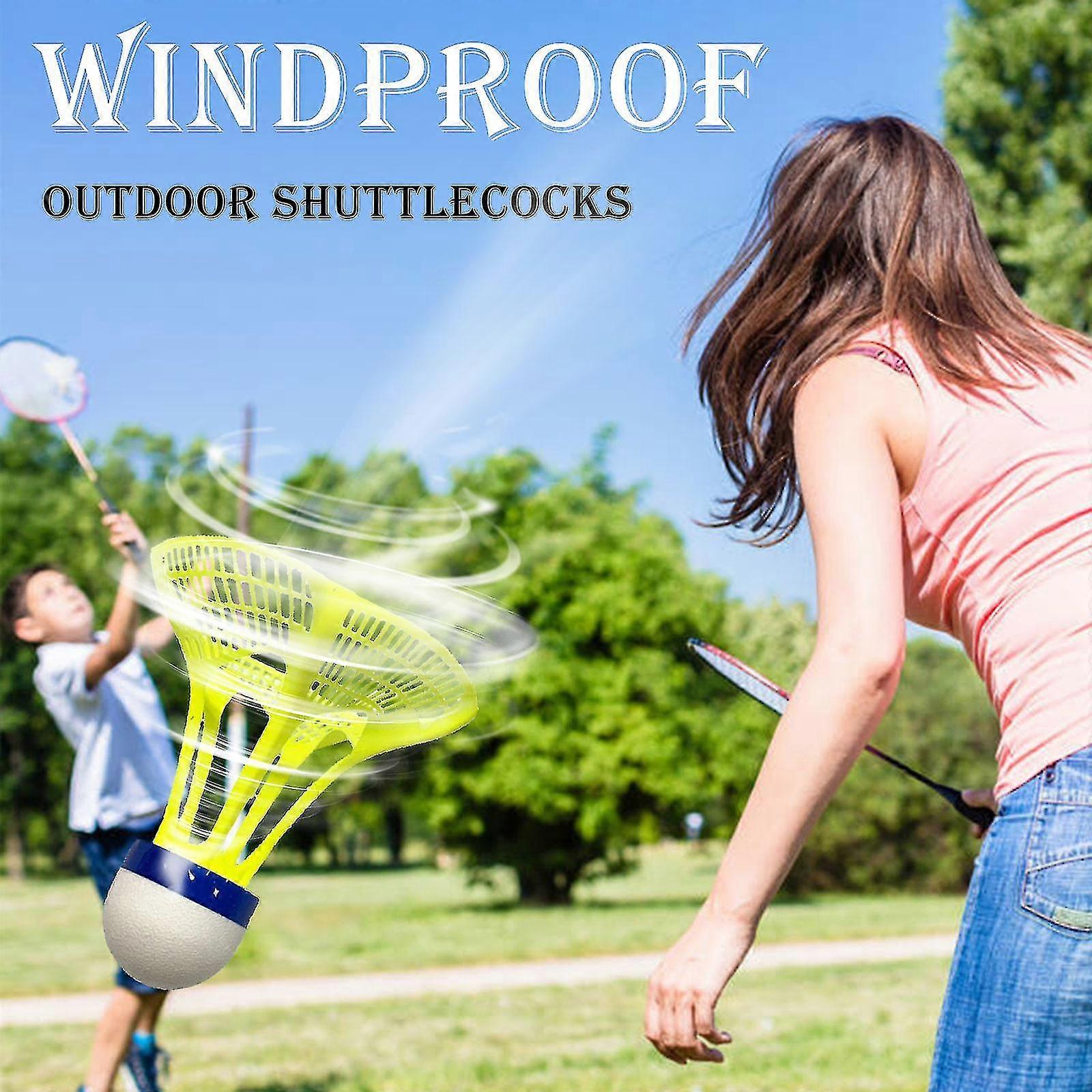 Windproof Outdoor Shuttlecocks 3pcs, For Training Badminton Nylon Ball