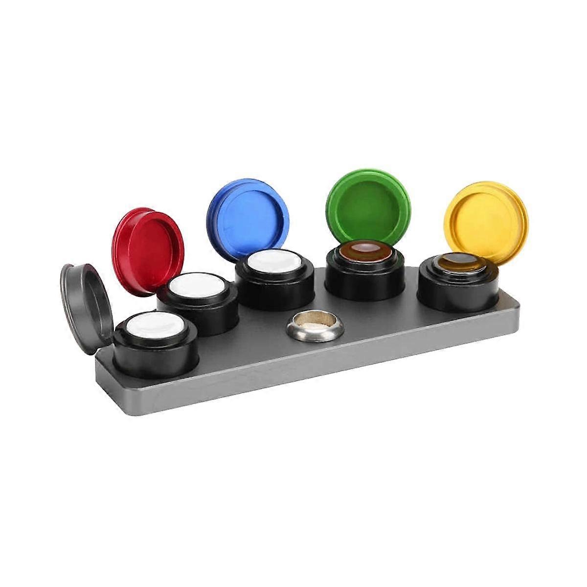 Παρακολουθήστε το Oil Dip Oiler Stand Die Cast 5 Oiler Πιάτα Κύπελλα με κάλυμμα Ρολόι Επισκευή αποθήκευσης λίπους λαδιού T