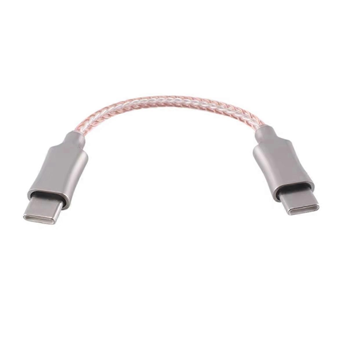 Portable Decoding Amp Cable Type-C to Type-C OTG Cable USB C Recording Cable for Hifi Headphone OTG