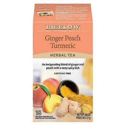Bigelow 姜桃姜黄花草茶，18 袋（6 箱）
