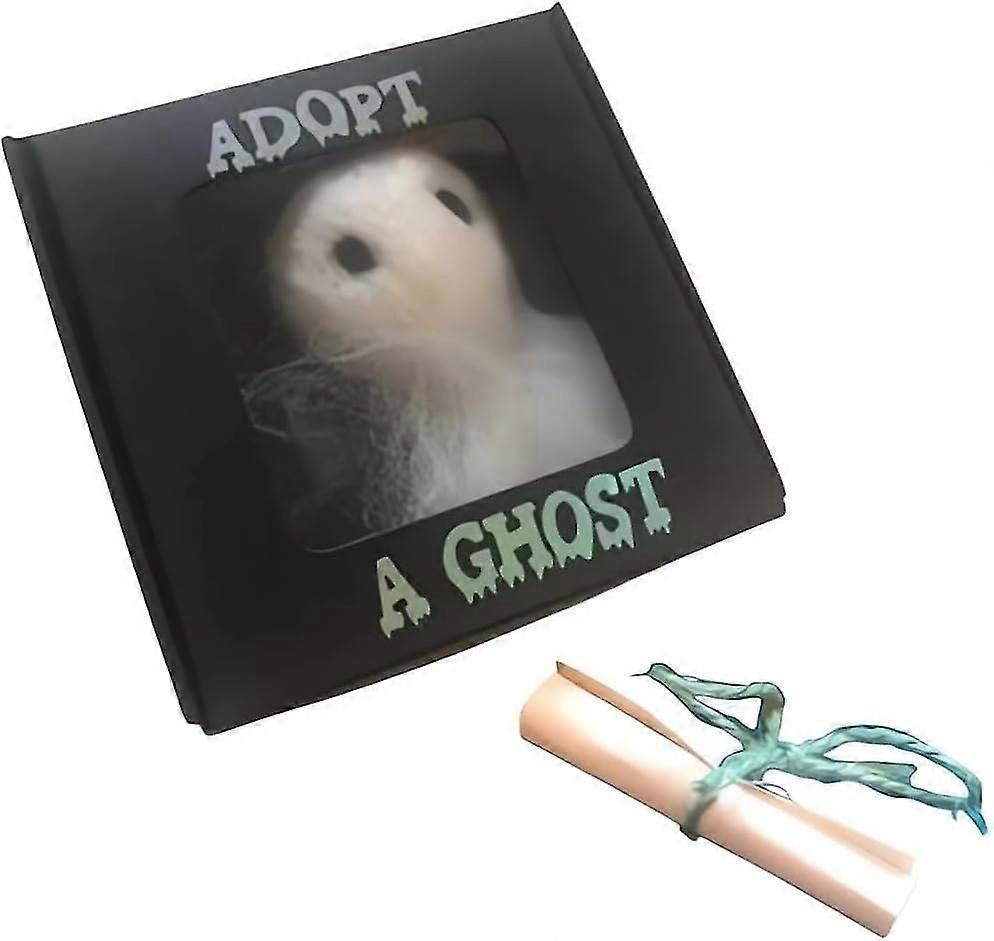 Adopt A Ghost, 2024 Cute Pocket With A Tiny Scroll, Mini Plush Stuffed Doll, For Stories, Decoration