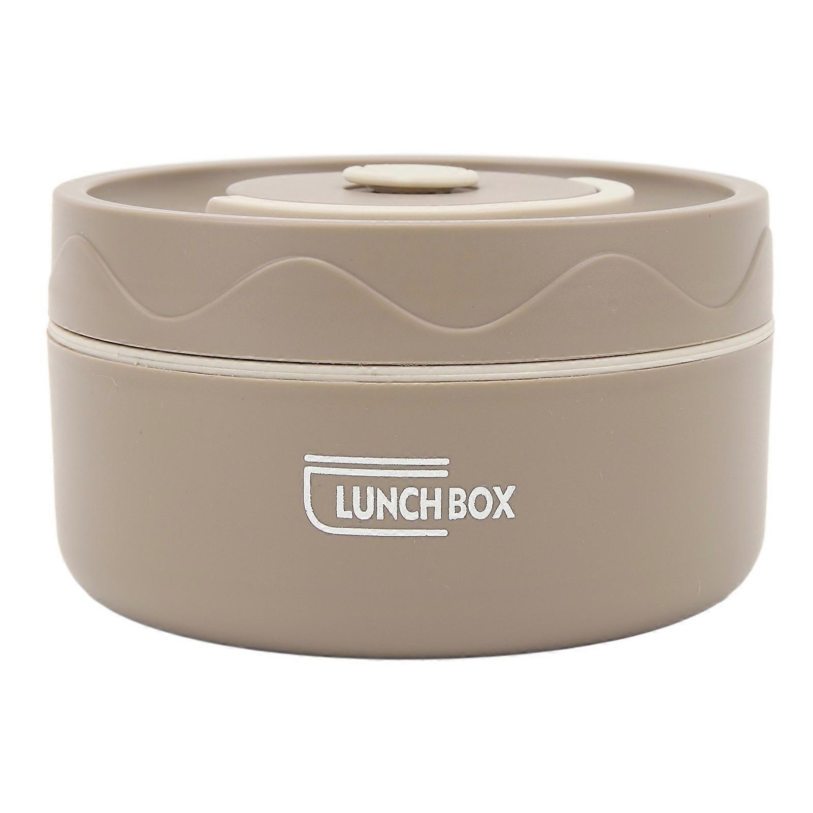 Thermal Cooking Pot 420ml 304 Stainless Steel Double Layer Portable Round Shape Thermal Lunch Container