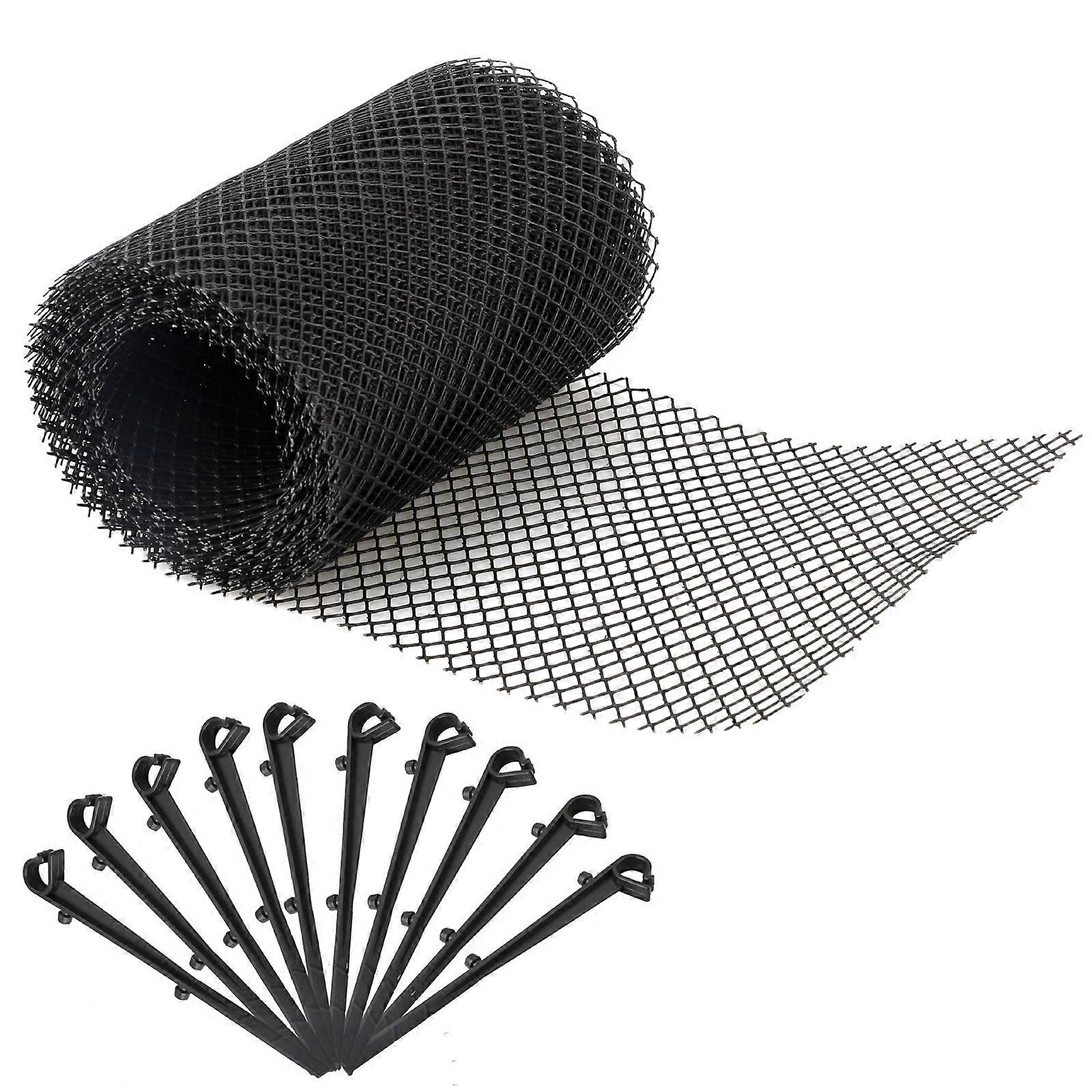 6M Gutter Guard Mesh with 10 Ground Nails for Leaf and Debris Protection