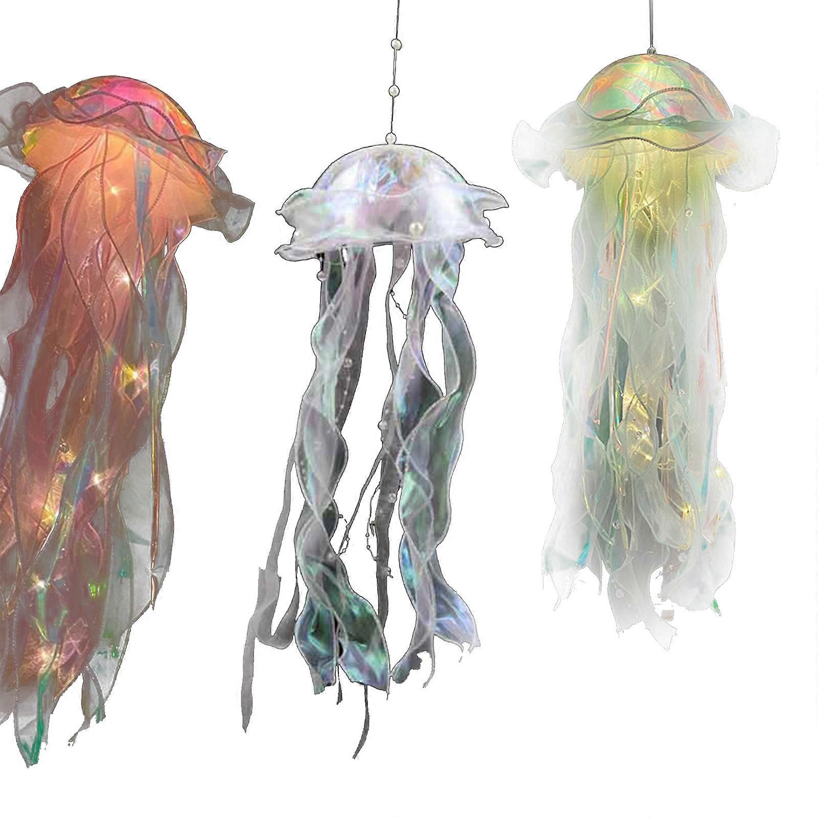 Charm Jellyfish Lights Hangings Ornament Bring Warmth to Any Setting Adjustable Brightness Hangings Light Ornament X