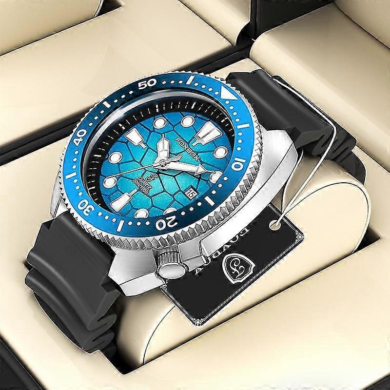 Foxbox Fb0025 Luminous Waterproof Rotatable Watch Blue