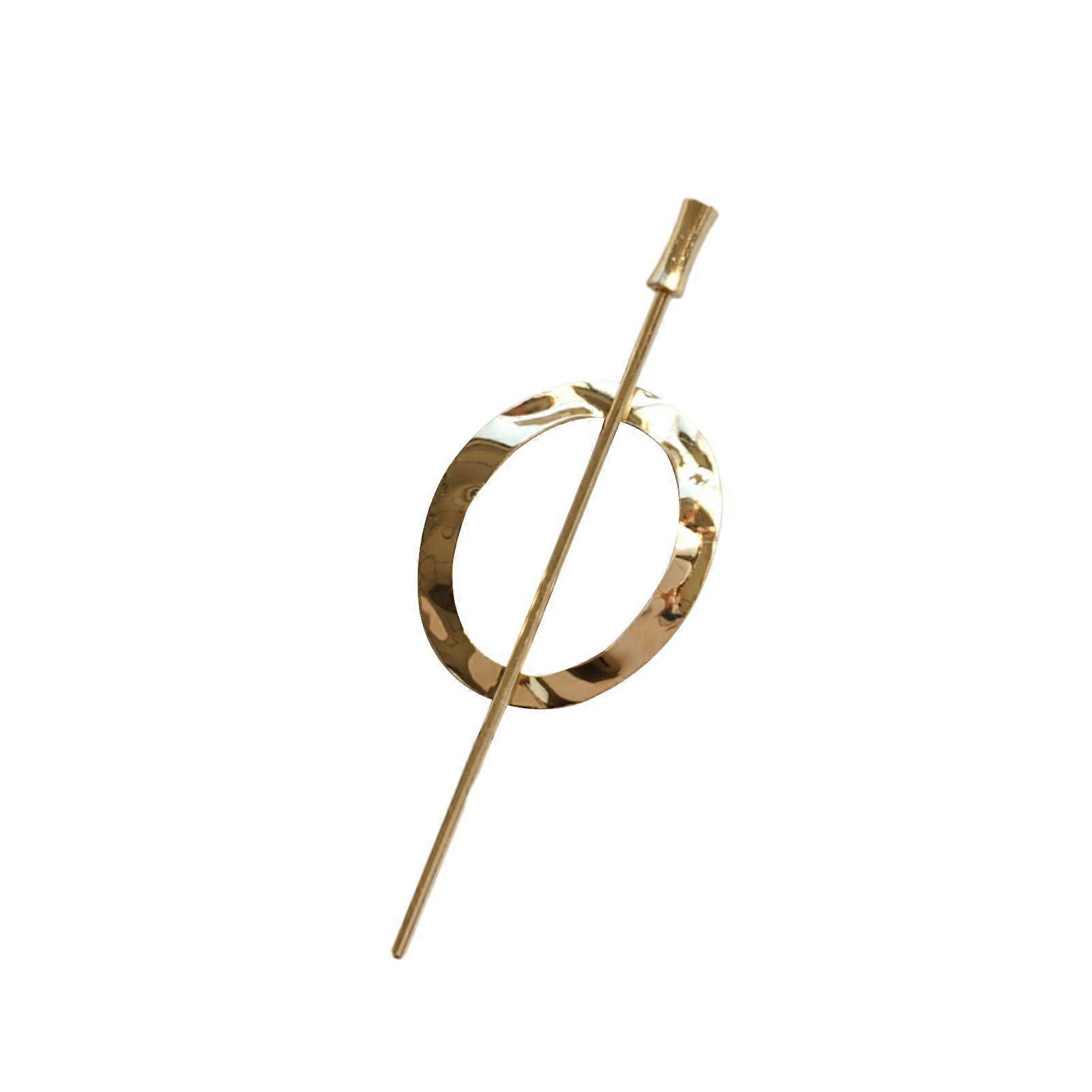 Women Hair Stick Stainless Alloy Polished Smooth Geometric Shape Hollow Out Retro Anti-slip Hair Bun Fixer Holder Hair Styling Tool