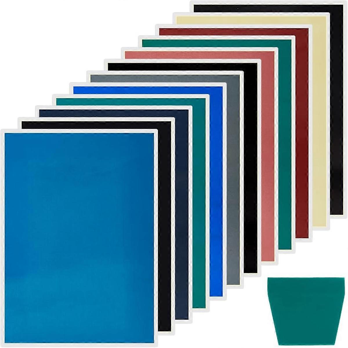 12 Color Engraving Marker Paper, Marker Color Paper with Scraper for Metal Ceramic Glass Cutting and Engraving