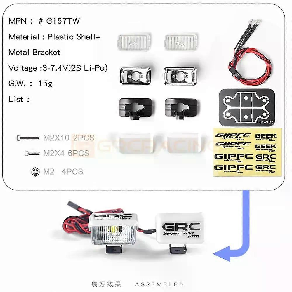 GRC 20mm Rectangular Spotlight Retro Simulation Headlight Terereflector Bumper Dome Light G157tw/g157ty/g157tpw