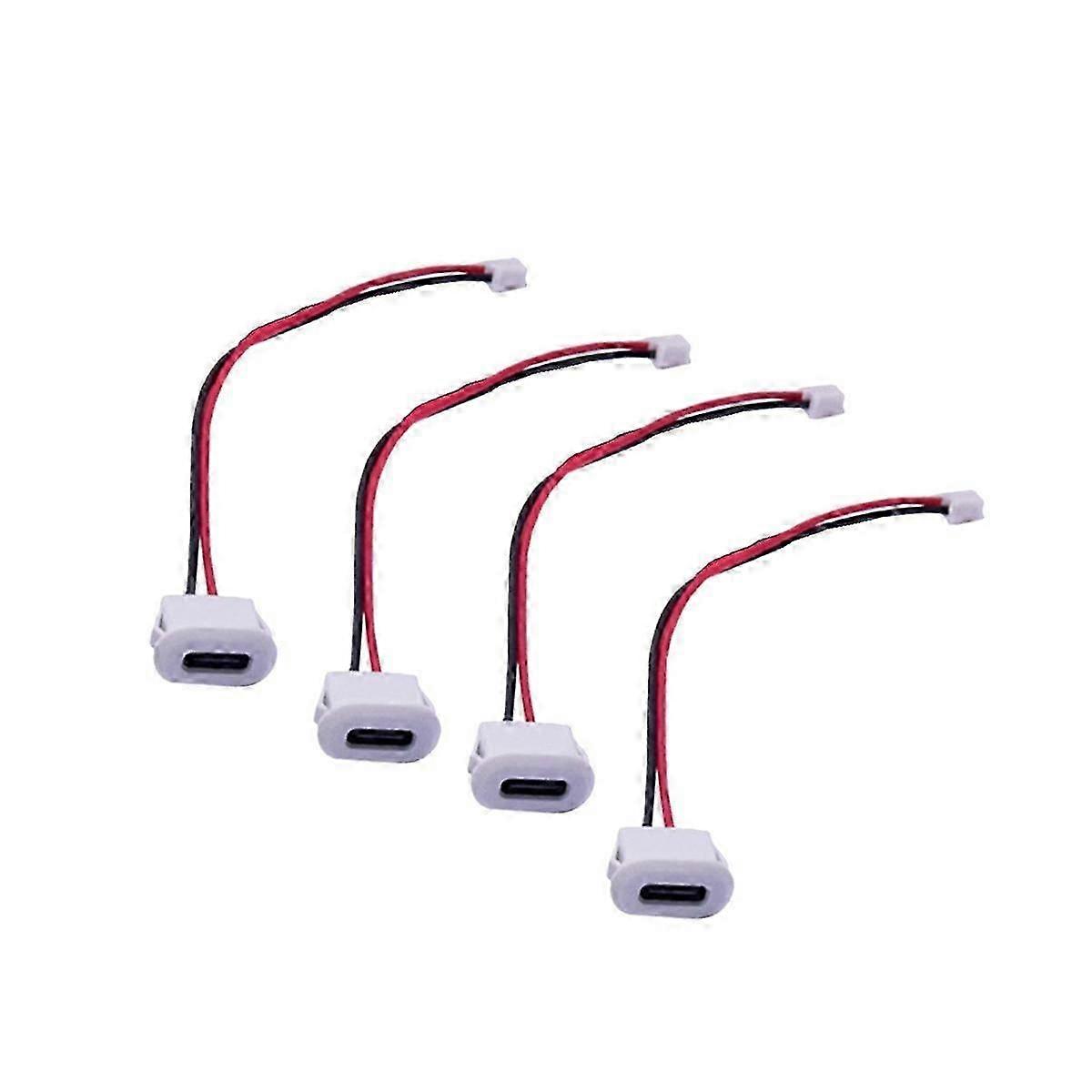 10Pcs USB Type C Connector Jack Female Type-C with Card Buckle High Current Fast Charging Jack Port