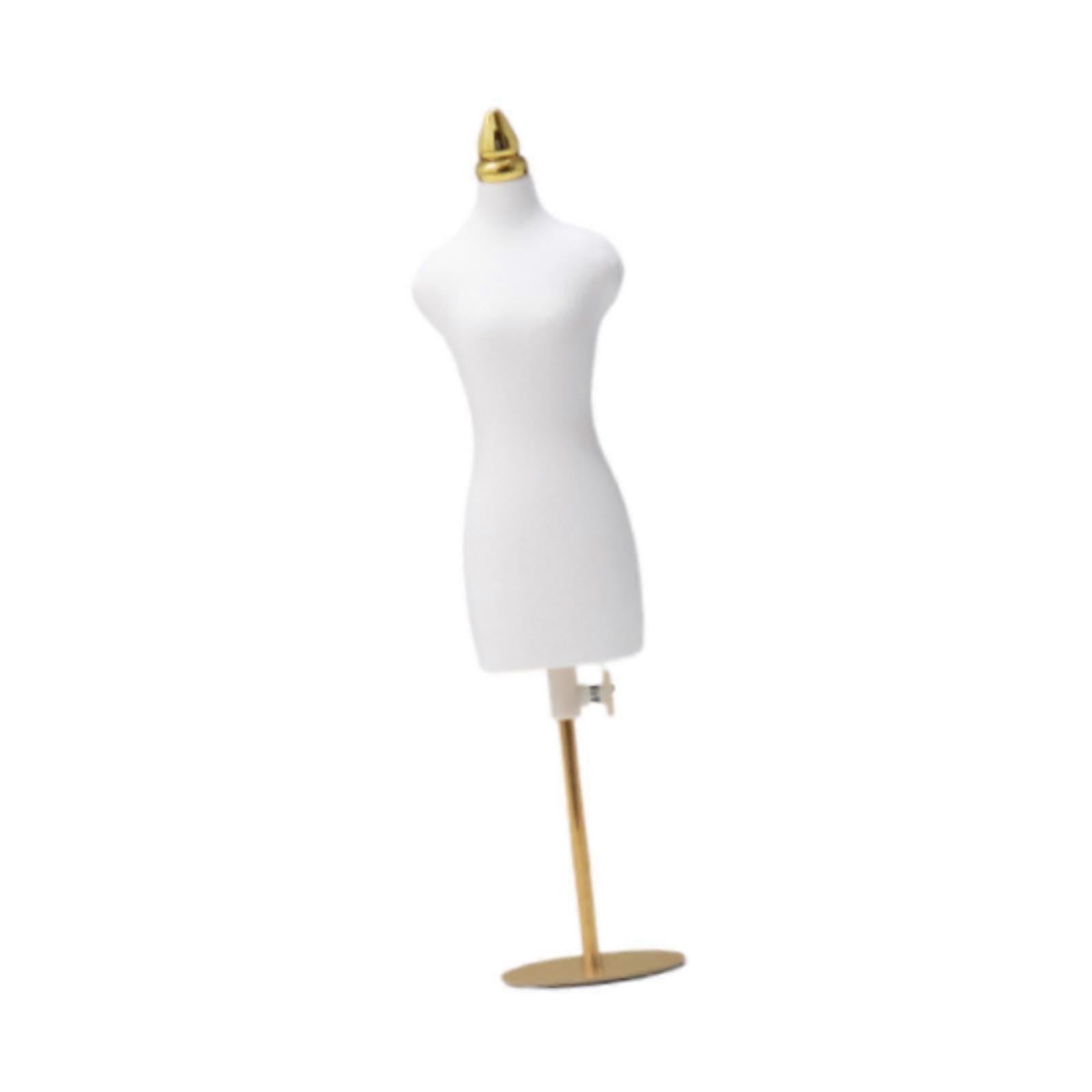 Doll Dress Form Rack Sewing Mannequin for Costume Design Showcase Displaying S and Gold Base
