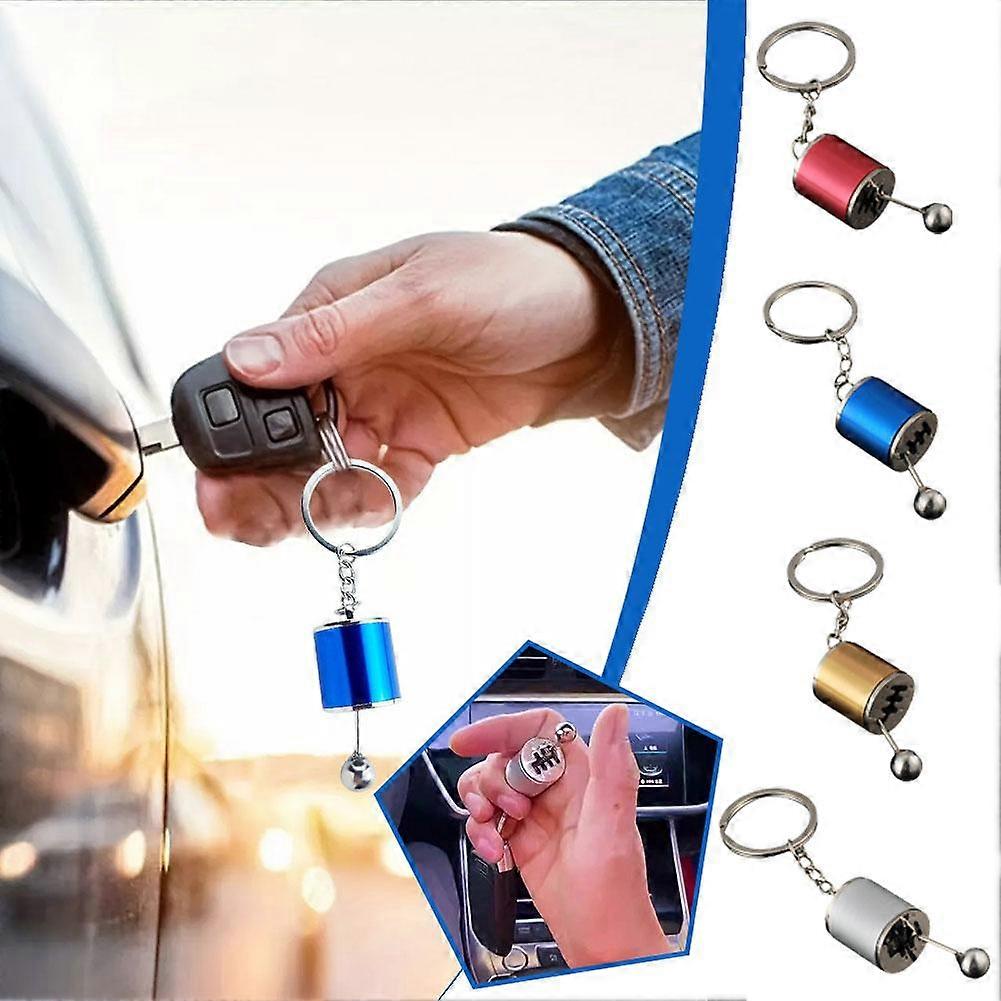 Vaihdekepin nuppi, 6-vaihteinen vaihteenvalitsin, metallinen vaihdekeppi, auton avaimenperä