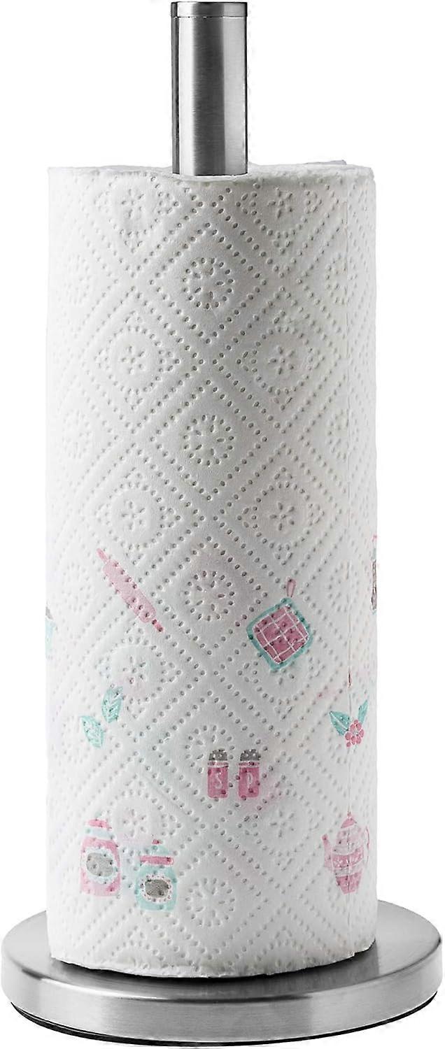 Elegant Kitchen Paper Towel Stand, Robust And Durable With Smooth Matte Black Finish, Portable With End Cap Design For Easy Carrying